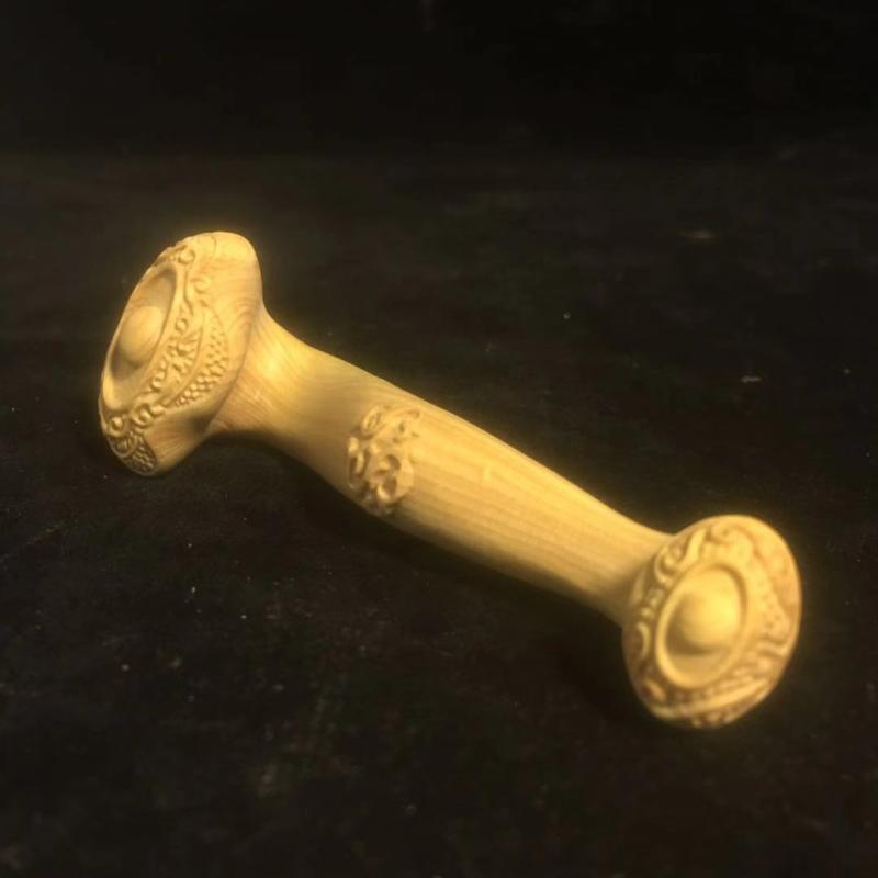 小叶黄杨木雕刻中式摆件挂件小号如意手把件家居装饰工艺礼品摆设 - 图0