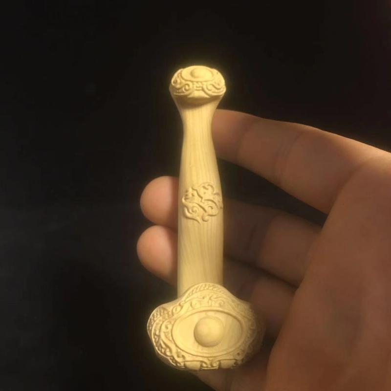 小叶黄杨木雕刻中式摆件挂件小号如意手把件家居装饰工艺礼品摆设 - 图2