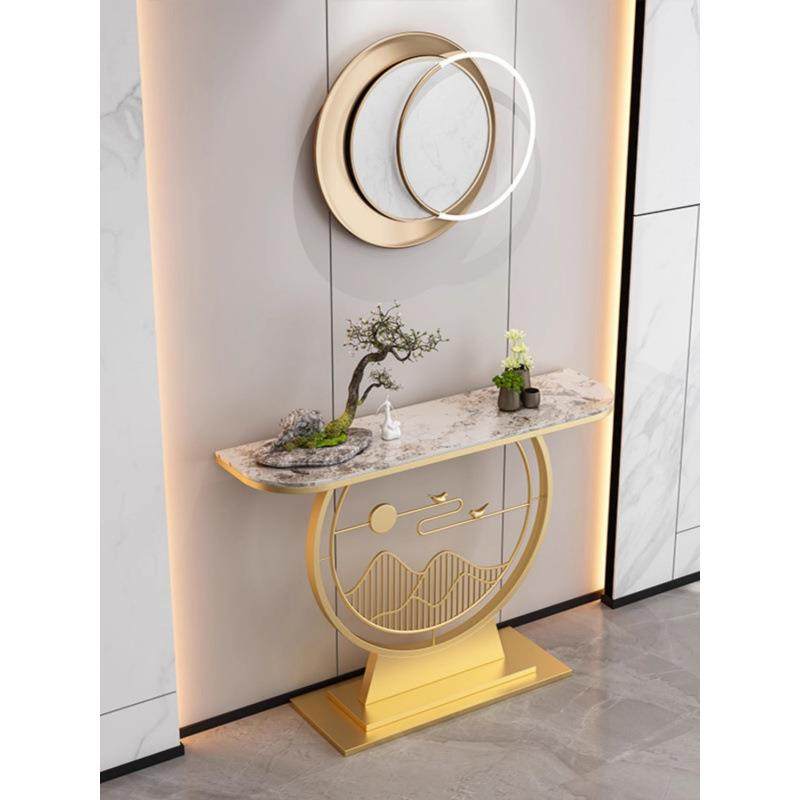 意式入户门轻奢岩板玄关条桌子铁艺靠墙超窄玄关台门厅玄关柜,淘宝优惠券,粉丝福利购,淘宝优惠卷