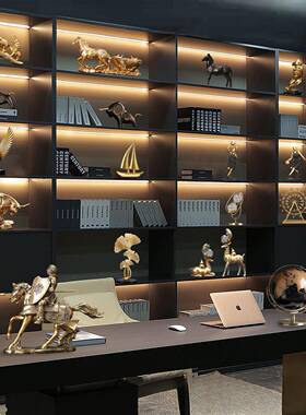 办柜B467Gwy4室现代轻公奢老摆件板桌面摆设客厅酒柜子装饰品