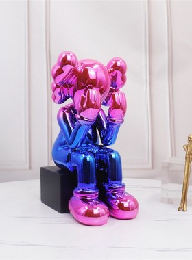 暴力熊KAWS雕塑摆件酒店样板间客厅电视柜旁落地卡通公仔软装饰品