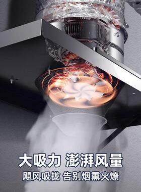 拢烟罩排风扇厨房出租家屋卫生挂默认项壁带用大拢烟罩排油间烟排