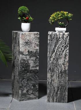 石柱myw子大石天然实心泰山石雕塑式底户座展示台玄关理外摆台中