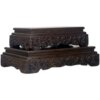 Solid wood black rosewood carved vase base purple sand pot teapot antique antiques arts and crafts ornaments fish tank strange stone wooden holder