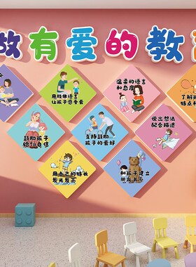 幼儿园托管班墙面装饰阅读文化贴育走廊大厅楼梯形象环创主题成品