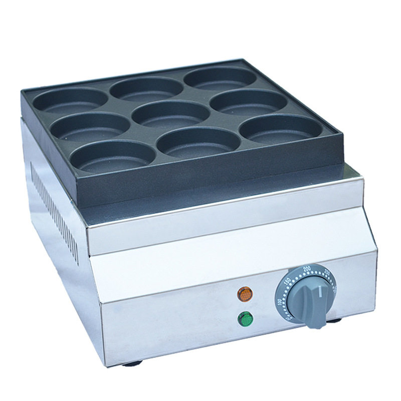 Jieyi electric egg hamburger machine, pancake machine, nine-hole Chinese-style egg burger oven, commercial scone machine, large six-hole omelette machine