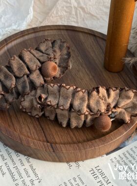 【秋寂叶语】韩系轻奢高级落叶状懒人夹百搭优雅气质一字夹抓夹