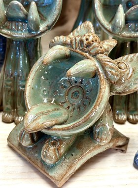 瓦猫云南大理南诏窑手工陶瓷猫创意礼品开业小摆件古南诏国发货