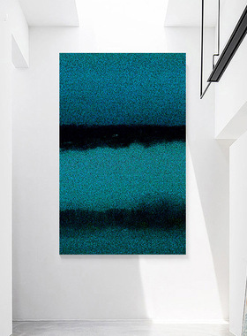 马克罗斯科蓝海抽象油画几何装饰画红黄蓝色纯色拼接艺术无框画