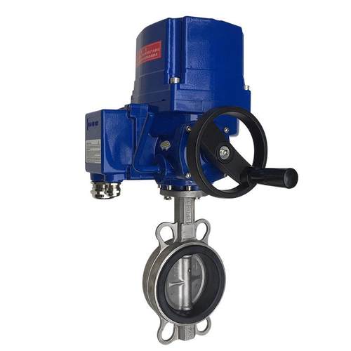 D971XP-16PQT防爆电动调节型对夹式中线不锈钢蝶阀开关型220V380V - 图1