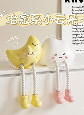 造可爱架吊脚娃娃摆件书桌洞洞板置物女孩儿童间改小物件装饰ltao