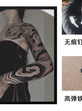a4纹身海报框画装饰画男士刺青画稿客厅走廊玄关墙壁背景挂画竖版