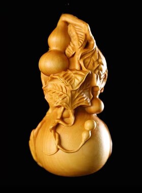 崖柏木雕手把件多子葫芦雕刻工艺礼品摆饰实木把玩吊饰文玩礼品葫