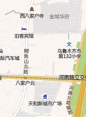 2024新款乌鲁木齐市城区地图办公室挂图高清防水墙壁装饰实物定制