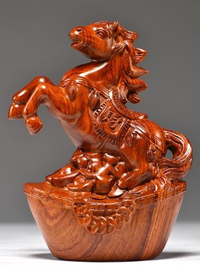 花梨木雕十二生肖摆件一套实木质鼠牛虎兔龙蛇马羊猴鸡狗猪工艺品