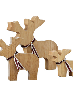 酒柜装饰品摆件家居饰品创意实木卡通动物儿童房间搭配摆设装饰品