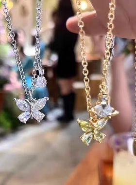【官网正品】西太后新款蝴蝶锁骨项链明星nana同款首饰锁骨链