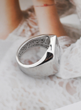 【官网正品】西太后24新款CARLO方形土星单钻戒指薇薇安明星同款