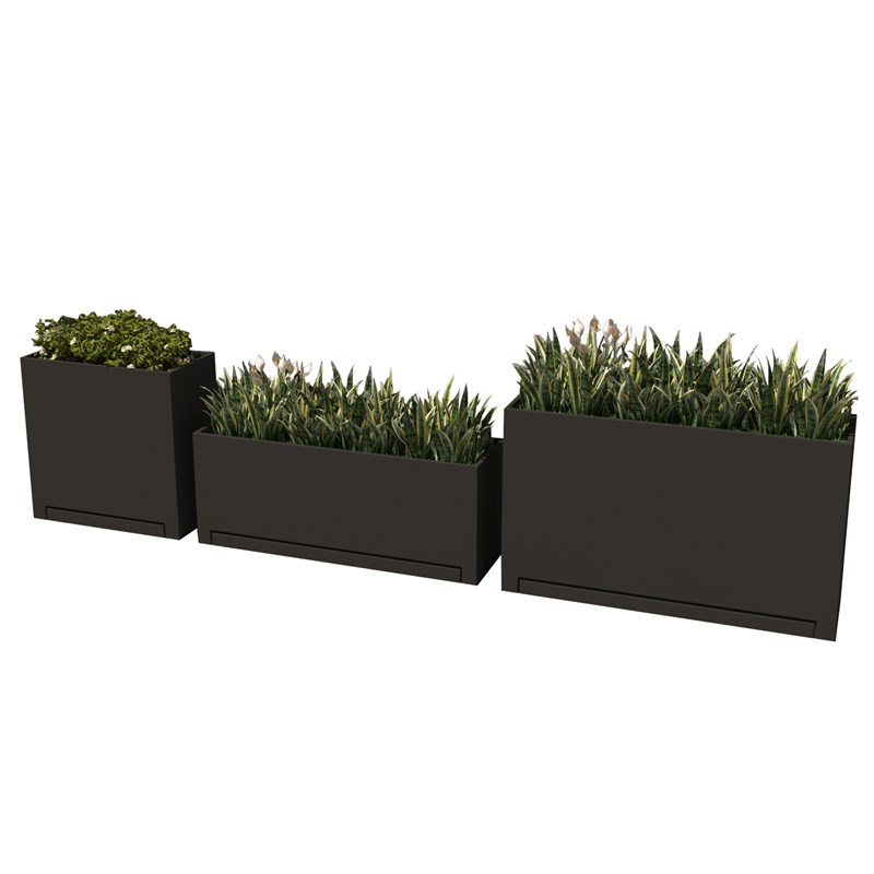 不锈钢种植花箱组合带接水盘室内外阳台金属花盆庭院成品花池定制 - 图3