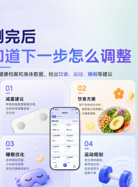 蚂蚁阿福蚂蚁阿福智能体脂秤家用体重秤ai精准减肥称重电子人体秤