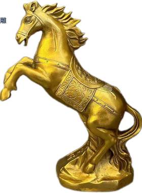 铜发宝财马摆件盆铜聚马生肖马到RPF家居饰品马成功马摆设