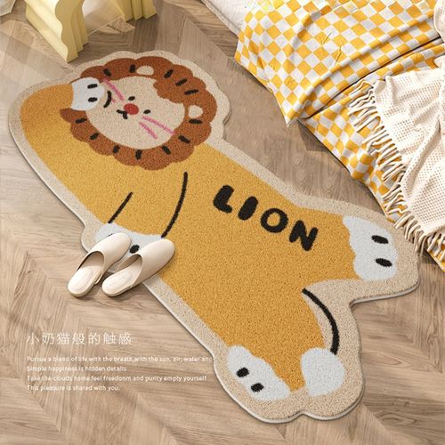 卡通卧室床边毯儿童房客厅沙发加厚毛绒地毯男孩女孩床下床前地垫 - 图0