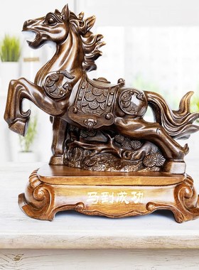 生肖马摆件工艺品马到成功客厅玄关创意金马装饰品属相马年吉祥物