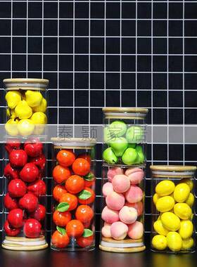 样板XWC间房仿真水果模型杂粮罐摆装件厨套装餐厅橱柜酒软柜饰品