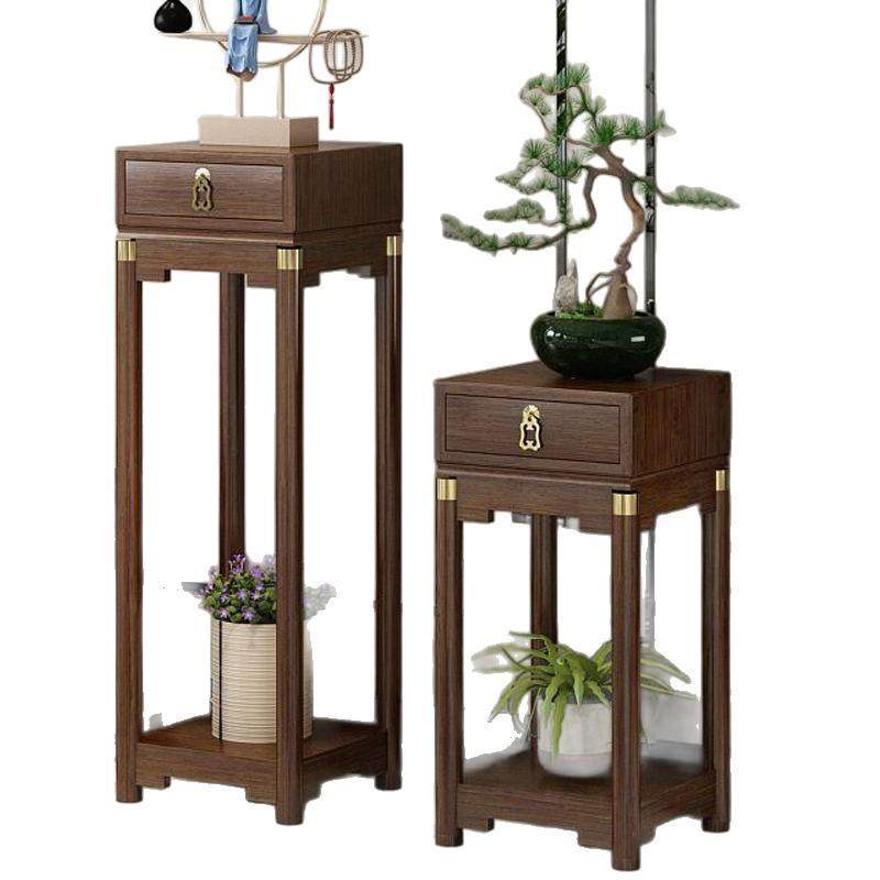 新中式无品牌/沙发边几角几边柜物轻奢小茶台几竹制花轻奢架置架,淘宝优惠券,粉丝福利购,淘宝优惠卷