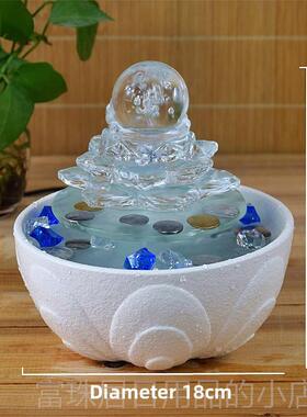 高档风水意轮流水喷泉假山带来富和宝财藏客办厅公室家居装饰桌面