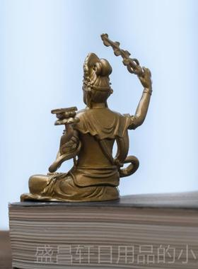 高档简行文殊菩萨修台山供奉摆命件佛像坐像黄铜像本佛雕像五家居