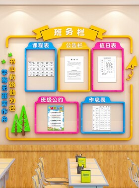 班级之星墙贴3d每周进步表扬评比栏文化墙布置创意中小学教室装饰