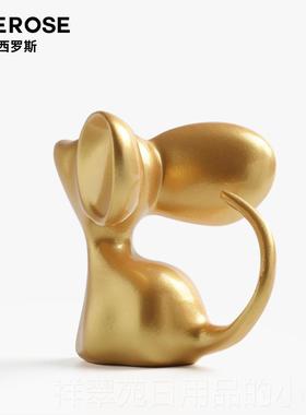 高档肖SEEROS创E西罗斯老鼠仔生吉祥物公办公室摆件车载装饰品意