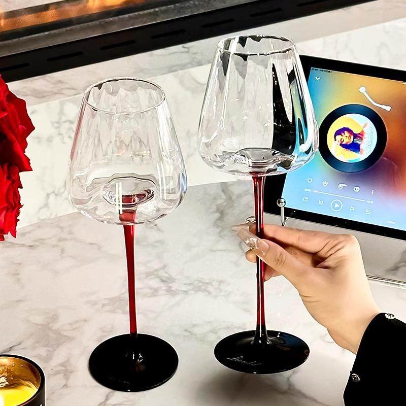 红酒杯大肚杯勃艮第红杆水晶家用高脚杯醒酒器套装家用,淘宝优惠券,粉丝福利购,淘宝优惠卷