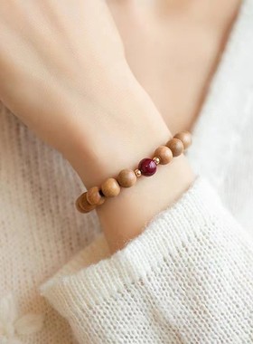 天然桃木手串女款新中式静心男