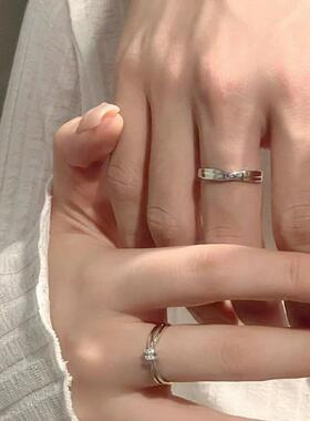 爱意交织莫比乌斯环戒指精致时尚