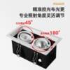 Embedded downlight square single head double head LED bold light grille light ceiling light commercial household spotlight