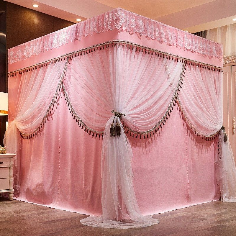 挡风遮光床帘家用卧室落地防尘床幔支架蚊帐公主风防风保暖风,淘宝优惠券,粉丝福利购,淘宝优惠卷