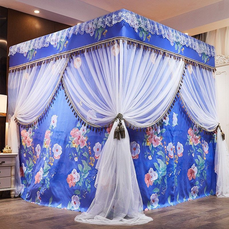 挡风遮光床帘家用卧室落地防尘床幔支架蚊帐公主风防风保暖风,淘宝优惠券,粉丝福利购,淘宝优惠卷