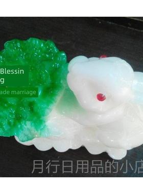 正品白菜现代中式兔玉兔福动送物送礼生物节日脂礼品工品树兔子艺