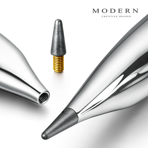 Modern创意艺术抽象永恒笔不用墨水铅笔金属笔签字笔桌面摆件高档 - 图2
