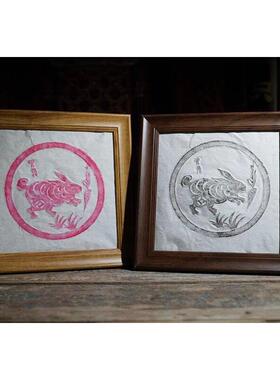 片龙十生肖仿古建筑瓦当二秦汉砖拓印传拓研学工BD101004具模板书