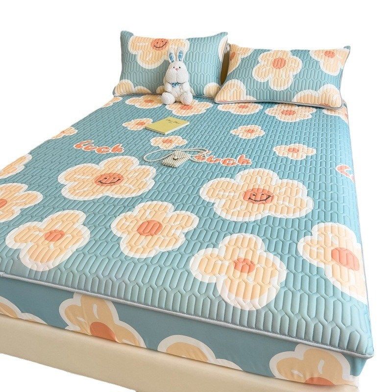 冰丝乳胶凉席床笠罩单件夏季床罩三件套2024新款床垫保护罩四件,淘宝优惠券,粉丝福利购,淘宝优惠卷