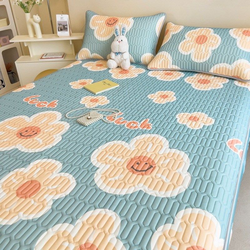 冰丝乳胶凉席床笠罩单件夏季床罩三件套2024新款床垫保护罩四件,淘宝优惠券,粉丝福利购,淘宝优惠卷