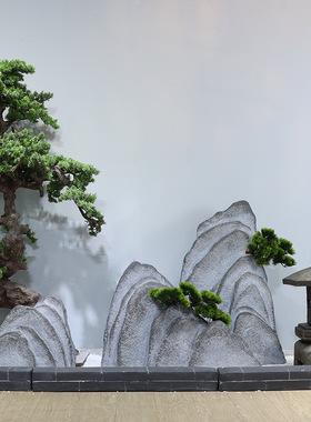 仿真石头假山庭院造景雪浪石太湖石泰山石玻璃钢假石头装饰摆件