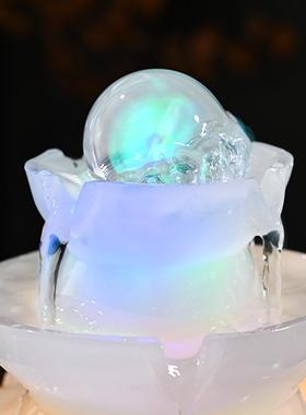 摆件循环流水水装饰环水球客厅循82394926环水轮财八方来轮流面水