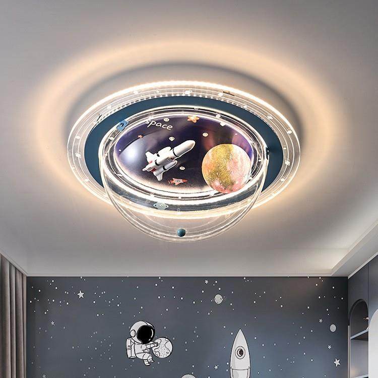 童眼灯吸顶灯创意间太空星球火箭全光谱护无频X049W-10闪男儿孩卧,淘宝优惠券,粉丝福利购,淘宝优惠卷