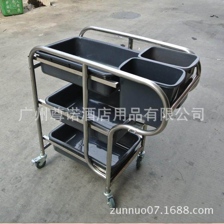 酒店钢餐厅不锈餐盘收集清洁车服三层推务车235收手碗碟工具推车,淘宝优惠券,粉丝福利购,淘宝优惠卷