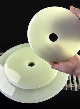 威弗列德客厅博古架玉璧装饰品和氏璧乔迁礼品青玉平安扣天然摆件