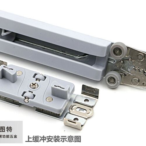 图特 衣柜滑轮 双阻尼缓冲 家具橱柜移门滑轮 趟门铝框门滑轮T408 - 图1